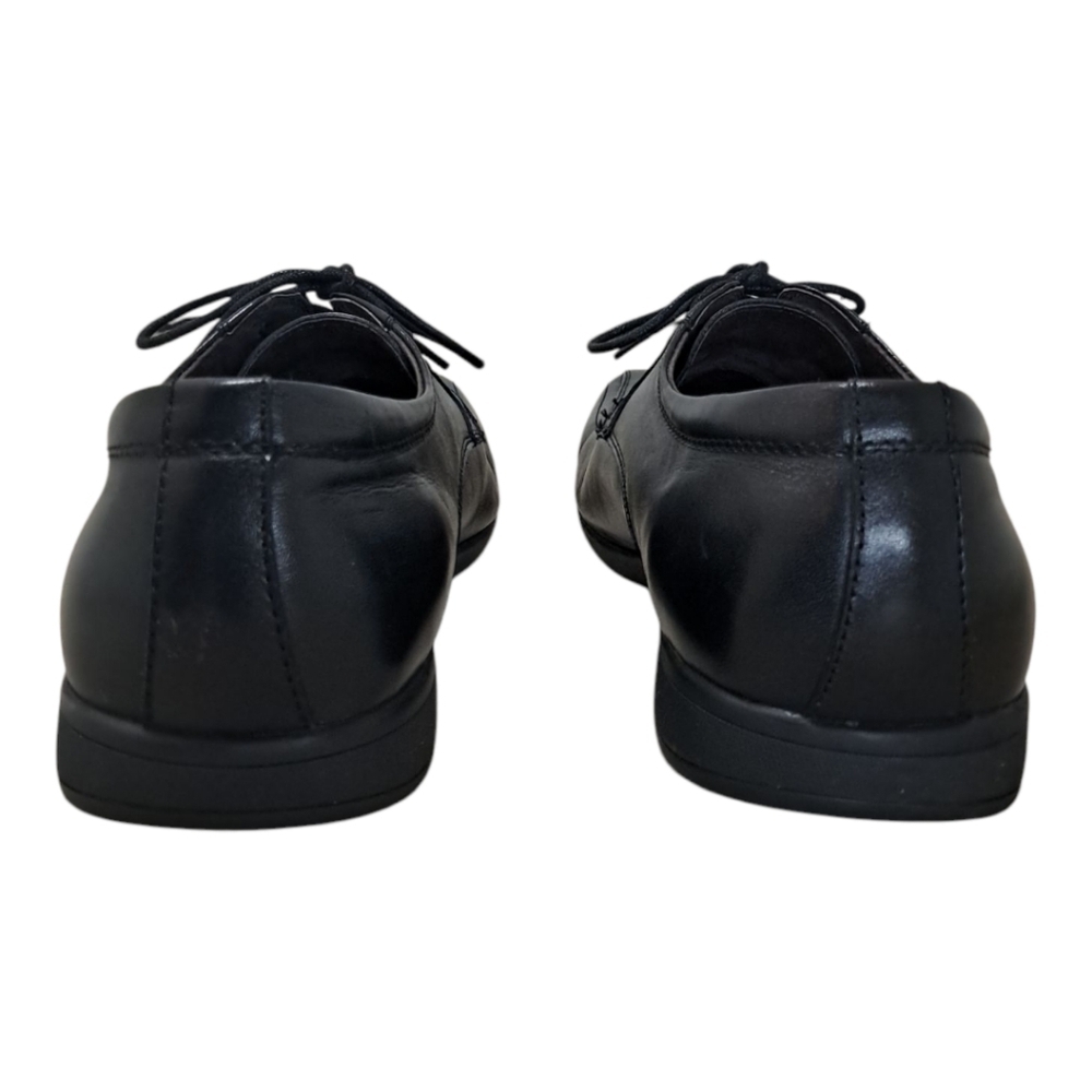 Asher Green Black Leather Oxfords Size 13 - Picture 13 of 14